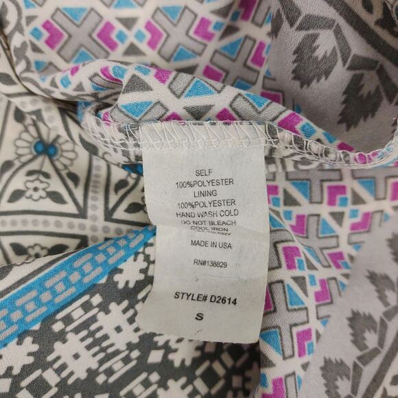 RUNWAY STORY Women's S Geometric Boho Sun Beachwear Maxi Dress, Spaghetti Straps - Picture 6 of 6